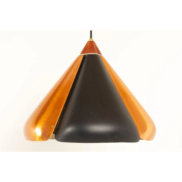 Danish Copper and Black Pendant Lamp, 1960s For Sale - Image 4 of 18