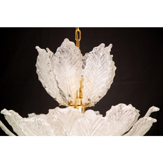 Large Midcentury Italian Murano Glass Chandelier, 1970s For Sale - Image 11 of 13