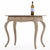 Charming Swedish painted pine console or writing desk featuring a molded rectangular top above two frieze drawers. Raised...