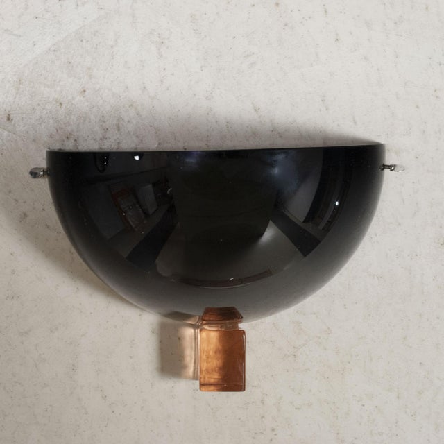 Black Vintage Wall Light from Venini, 1980s For Sale - Image 8 of 15