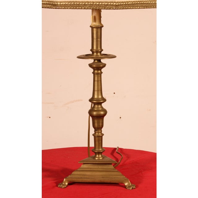 Antique Bronze Table Lamp, 1600s For Sale - Image 3 of 11