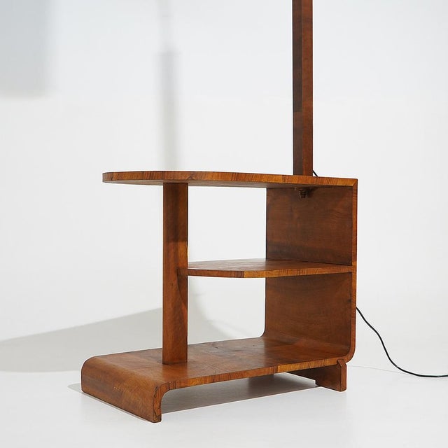 Floor Lamp with Burl Table, 1930s For Sale - Image 12 of 17