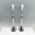A pair of 1970’s elegant Danish metal and wood modern candlesticks designed by Jens Quistgaard for Dansk. Dimensions:...