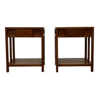 1950s Widdicomb Nightstands, Walnut, Craftsman, Mid Century Modern- a Pair For Sale