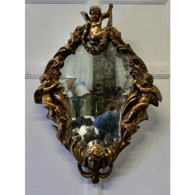 18th Century Baroque Italian Gilded Mirror For Sale - Image 9 of 10