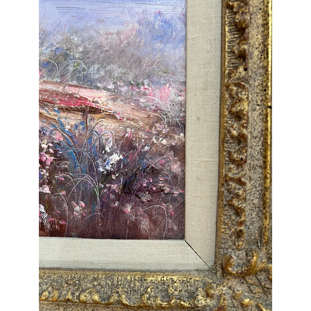 Late 20th Century Framed Oil Painting of Sailboats on the Lake For Sale - Image 4 of 5