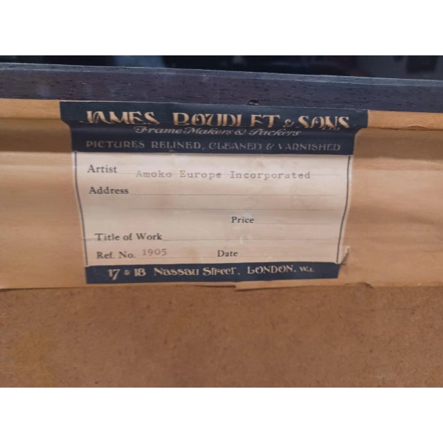 Paper Vintage Framed Pastel Drawing Signed Parmeyano For Sale - Image 7 of 8