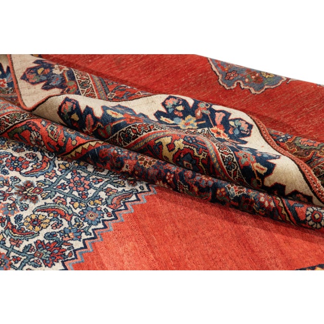 Late 19th Century Antique Bidjar Wool Rug For Sale - Image 4 of 11