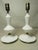 Glass Pair of Hobnail Milk Glass Lamps For Sale - Image 7 of 15