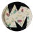 1980s Kelly Swope Postmodern-Style Hand-Painted Decorative Pottery Plate For Sale