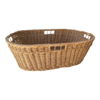Large Woven Wicker Basket For Sale