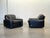 1970s Piumotto Armchairs in Black Leather by Arrigo Arrigoni for Busnelli, 1970s, Set of 2 For Sale - Image 5 of 15
