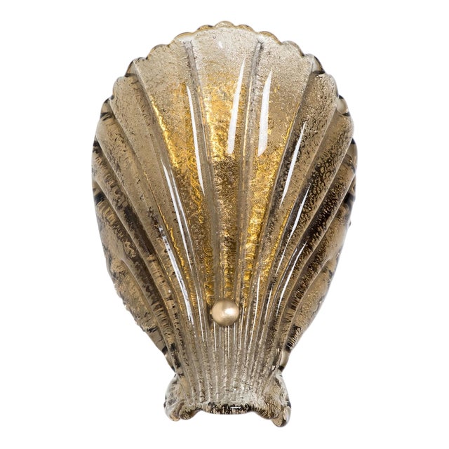 Shell Wall Light in Murano Glass, 1969 For Sale