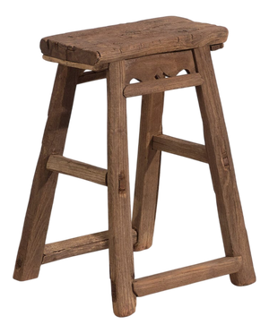 Antique Asian Stool in Elm, 1900s
