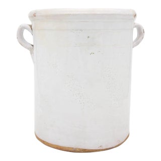 Antique Stoneware Urn With Handles For Sale