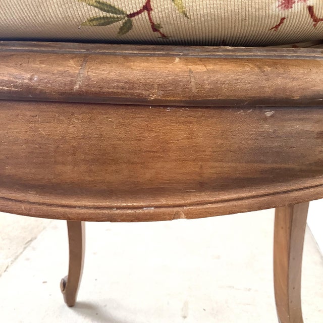 Set of Four Vintage French Provincial Cane Back Dining Chairs — Louis XV Style For Sale - Image 10 of 12