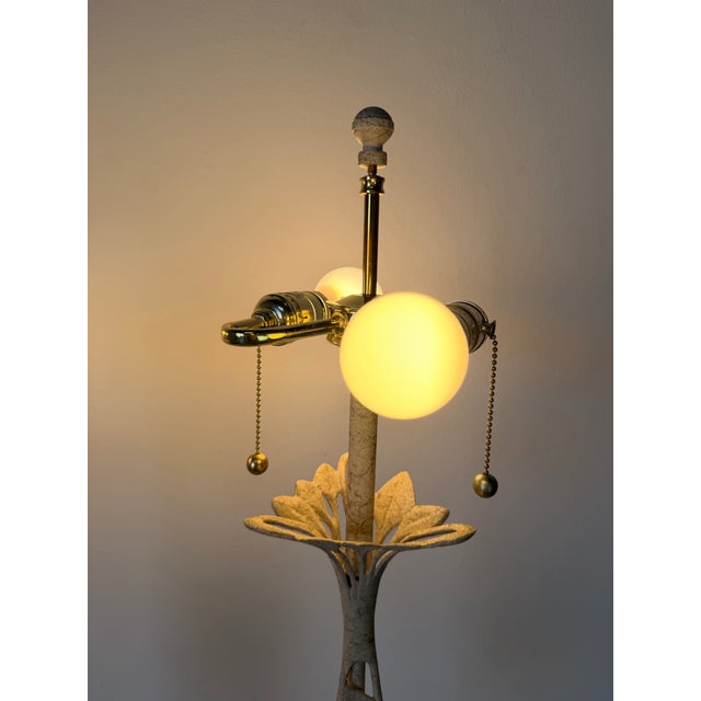 1980s Frederick Cooper Organic Modern Table Lamps With Shades – A Pair For Sale - Image 11 of 11