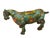 Vintage Chinese Turquoise Blue Flower Cloisonné Enamel Horse Statue For Sale In San Francisco - Image 6 of 13
