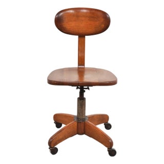 Vintage Desk Chair on Wheels by Albert Stoll for Stoll Giroflex, 1930s For Sale