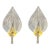 1960s Glass Leaf One Light Sconces - a Pair For Sale