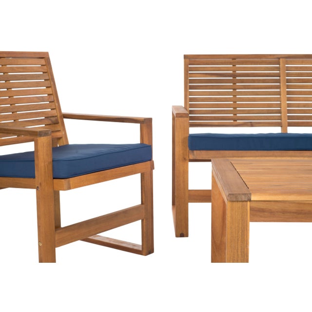Give your outdoor spaces resort-chic comfort and style year round with the rustic 4-piece outdoor set. Crafted of weather...