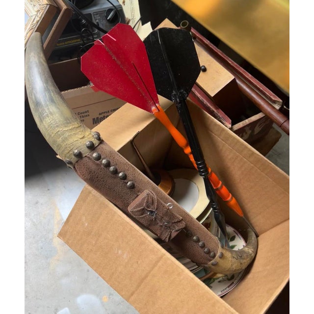 Up for consideration is a beautiful vintage trio of handmade lawn dart sculptures. These would look lovely in your home,...