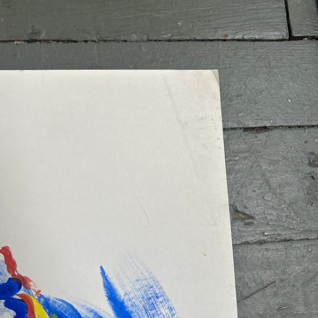 1980’s Original Abstract Expressionist Fish Painting For Sale - Image 4 of 7