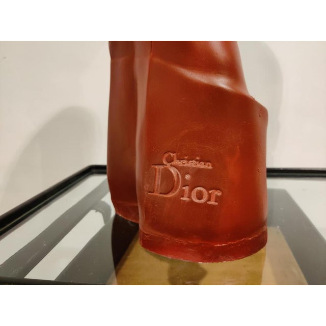Gold Vintage French Advertising Statue from Christian Dior, 1960s For Sale - Image 8 of 9