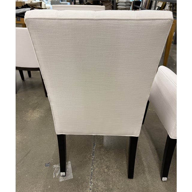 White Bennett Parsons Fabric Dining Armchairs - Set of 4 For Sale - Image 8 of 9