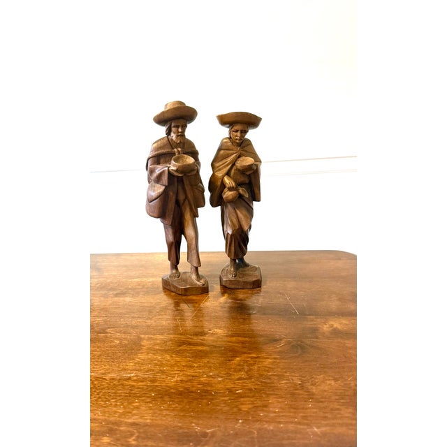 1930s The Travelers Hand Carved Wooden Folk Art For Sale - Image 11 of 12
