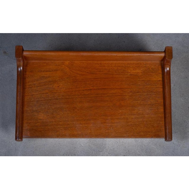 Brown Wall-Mounted Teak Bedside Tables attributed to Børge Mogensen, 1950s, Set of 2 For Sale - Image 8 of 10