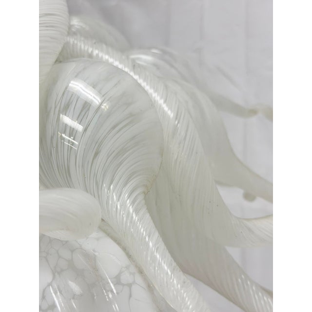 Large Vintage Murano Hand Blown Glass Chandelier, Italian Modern Lighting For Sale - Image 12 of 18