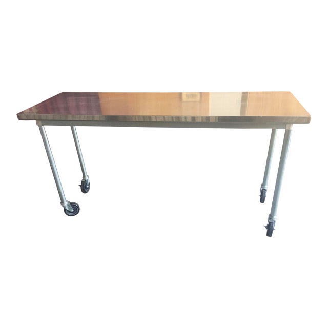 Rolling Stainless Steel Table Chairish