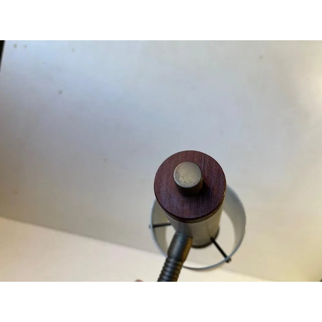 Scandinavian Modern Wall Lamp in Aluminum and Teak from Lyfa, 1960s For Sale - Image 6 of 9