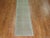 one of a kind hand-made wool mid 20th century neutral turkish runner in gray, brown and light blue tones. some minor age...