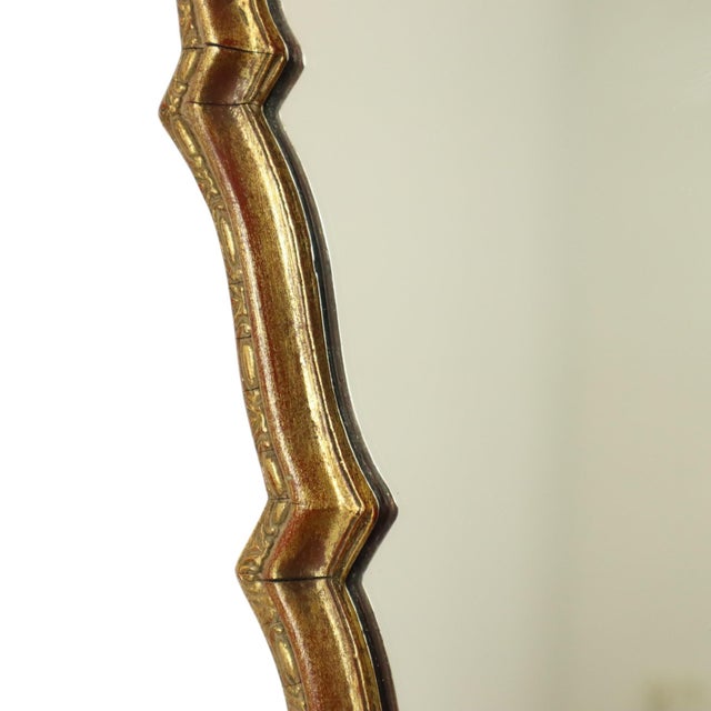 Gold Mid-Century Gold Leaf Mirror by Deknudt, 1950s For Sale - Image 8 of 14