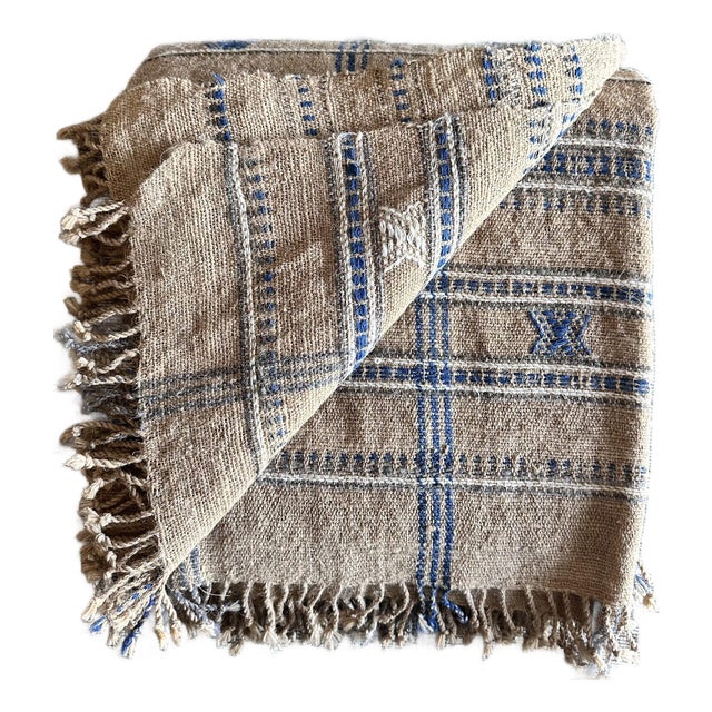 Akriti Sand Wool Throw For Sale