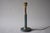 Traditional Vintage Brass Table Lamp, Teal Textured Column Desk Lamp — 1980s For Sale - Image 3 of 6