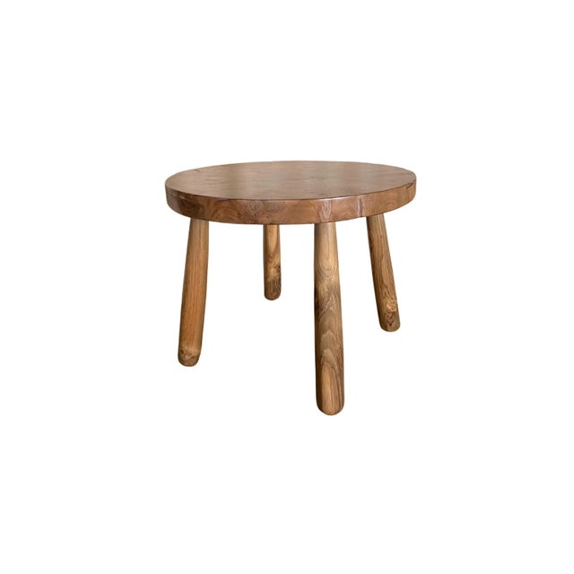 Sculptural Teak Burl Wood Side Table, Stunning Wood Textures For Sale - Image 4 of 6