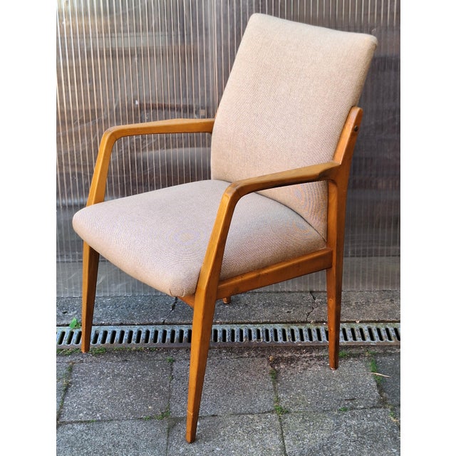 Mid-Century Modern Mid-Century Desk Chair in Beech Wood with Beige Upholstery by Casala, 1960s For Sale - Image 3 of 7
