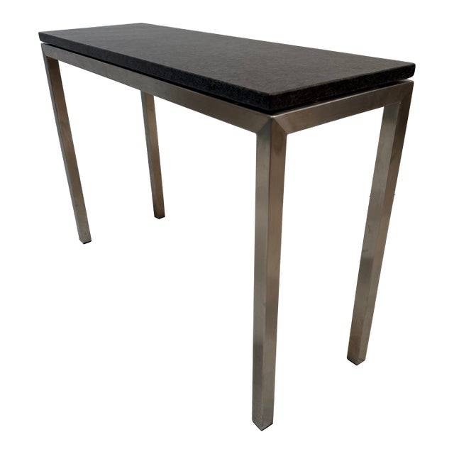 Crate & Barrel Parsons Style Console Table For Sale