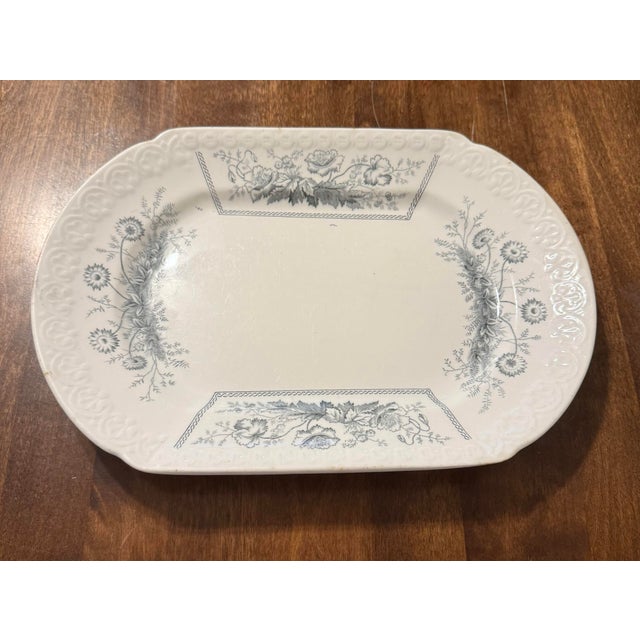 Ceramic Johnson Bros. England “Sylvan” Platter For Sale - Image 7 of 12