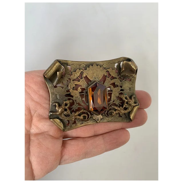 Metal Late 19th Century Victorian Dragon Sash Pin For Sale - Image 7 of 9