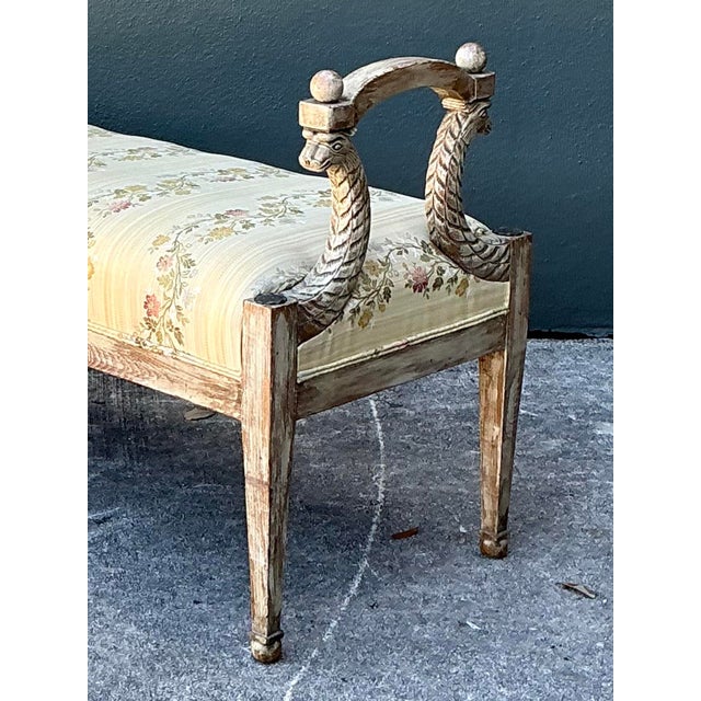 Wood Vintage Carved Tiger Bench For Sale - Image 7 of 12