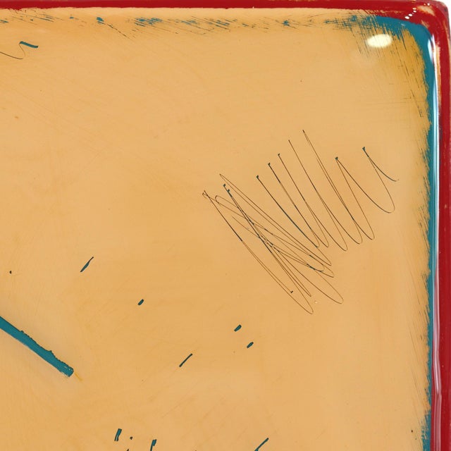 The Window 379 - Contemporary Shiny Resin Minimalist Brown Yellow Tone Artwork by Ricky Hunt For Sale In Los Angeles - Image 6 of 9