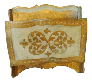 Vintage Hanging Florentine File/Lp/Magazine Holder