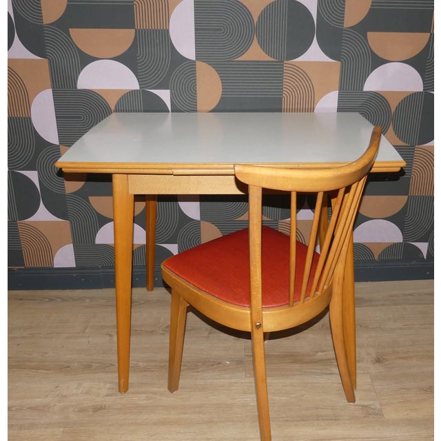 Mid-Century Modern Kitchen Chair in Acella Red Mottled, 1950s For Sale - Image 3 of 10