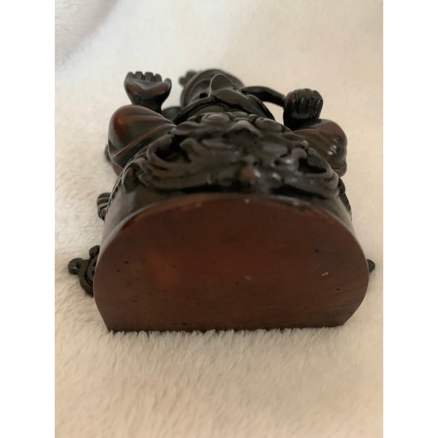 Late 20th Century Tibetan Buddhist Ganapati, Lord Ganesh Solid Mahogany Hand-Carved Statue For Sale - Image 11 of 12