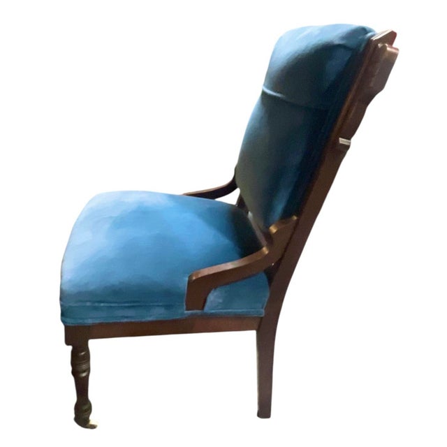 Victorian Pair of Antique Eastlake Victorian Parlor Chairs From the 19th Century For Sale - Image 3 of 9