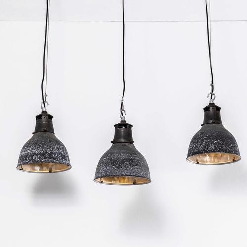 Mottled Prismatic Pendant Lamp from Holophane, 1940s For Sale - Image 14 of 14